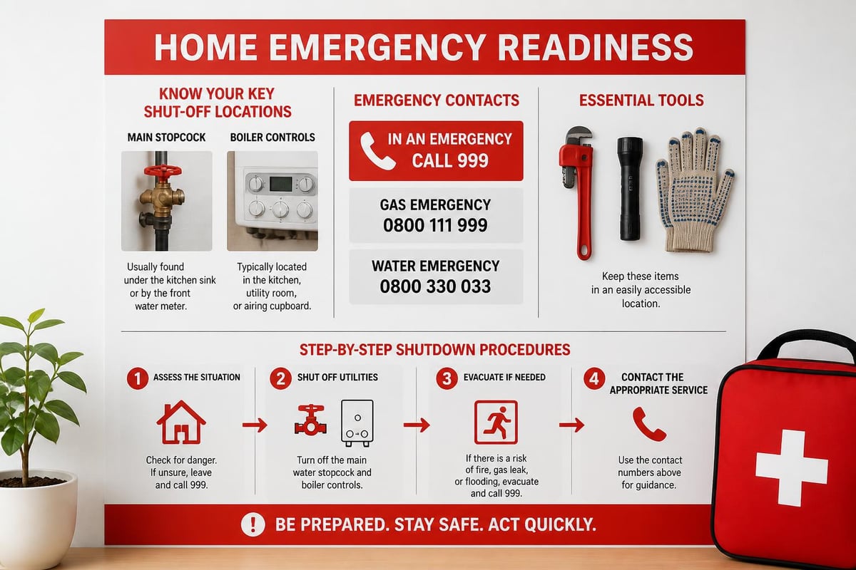 Emergency plumbing preparation checklist