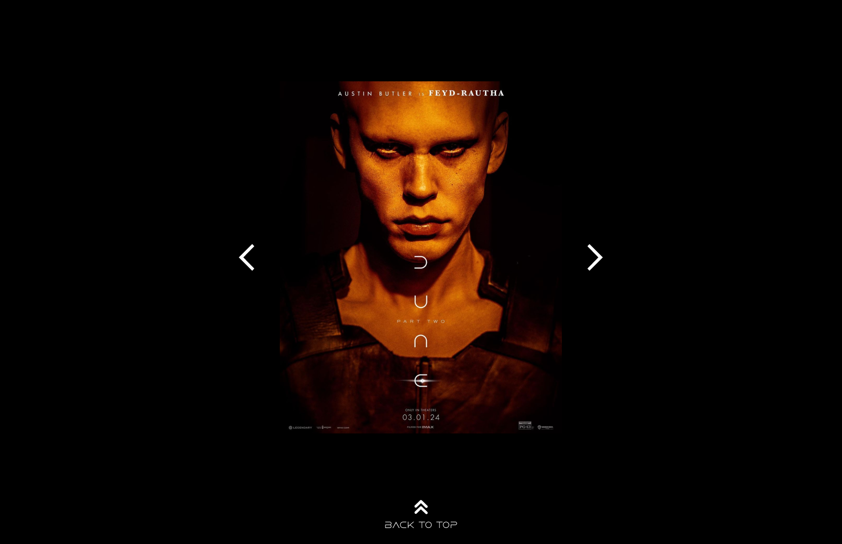 Screenshot of Dune movie website project