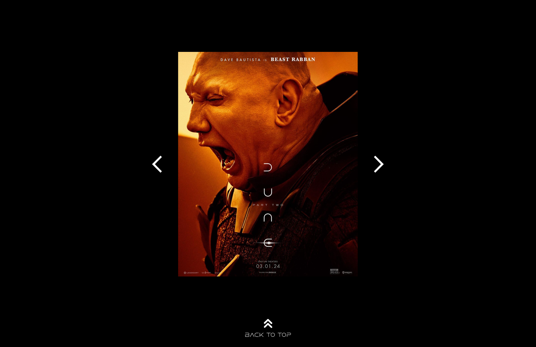 Screenshot of Dune movie website project
