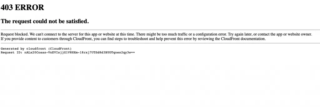 WAF blocks communication to your API