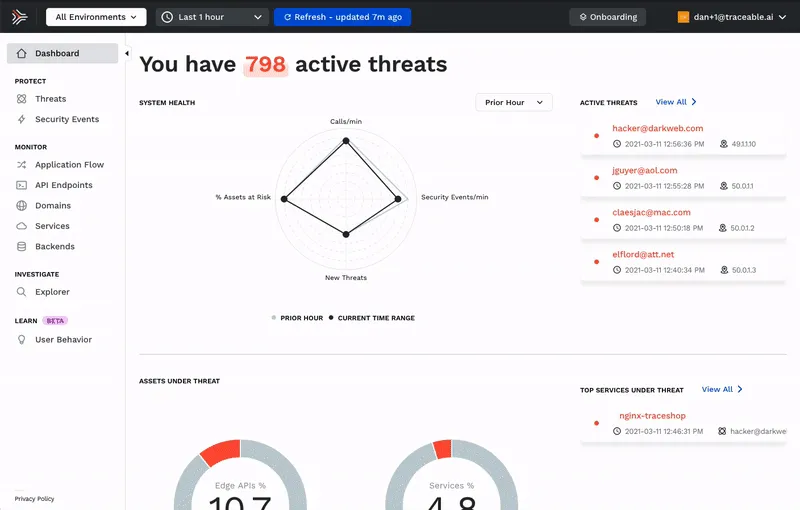 Security events now direct linked to explore user activity