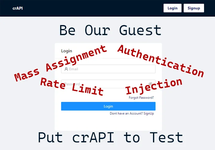 crAPI Dashboard Teaser