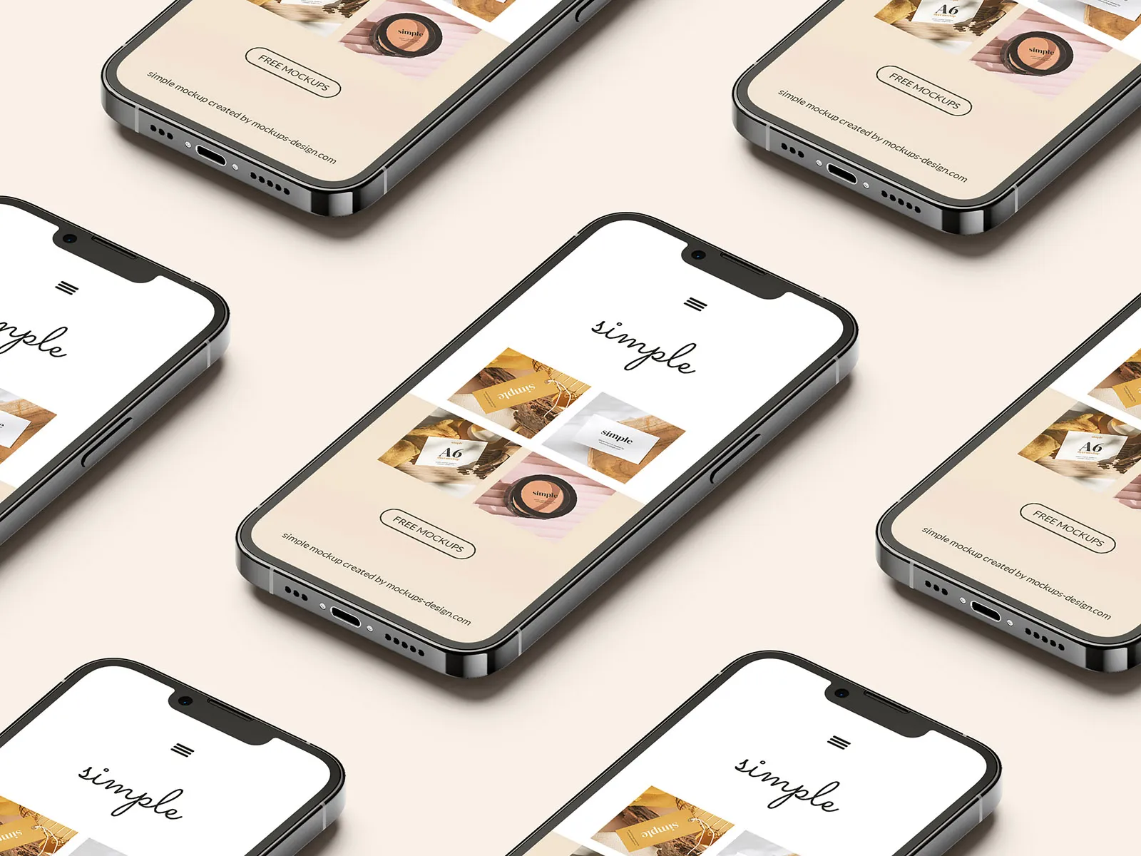 A temporary case study stock image showing a surface and a group of multiple iPhones in diagonal lines showing a mock website. Full case studies coming soon.