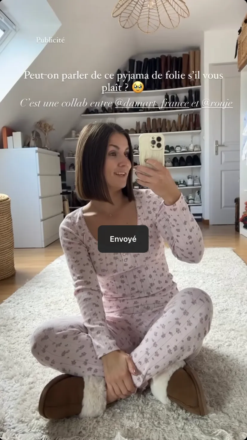 La campagne d'influence Damart et Rouje par l'influenceuse Bubble Bead