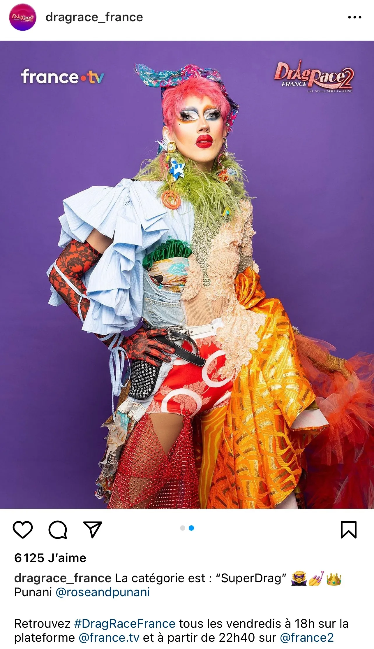 L'icône de la mode "seconde main", Punani dans l'émission Drag Race sur France 2 