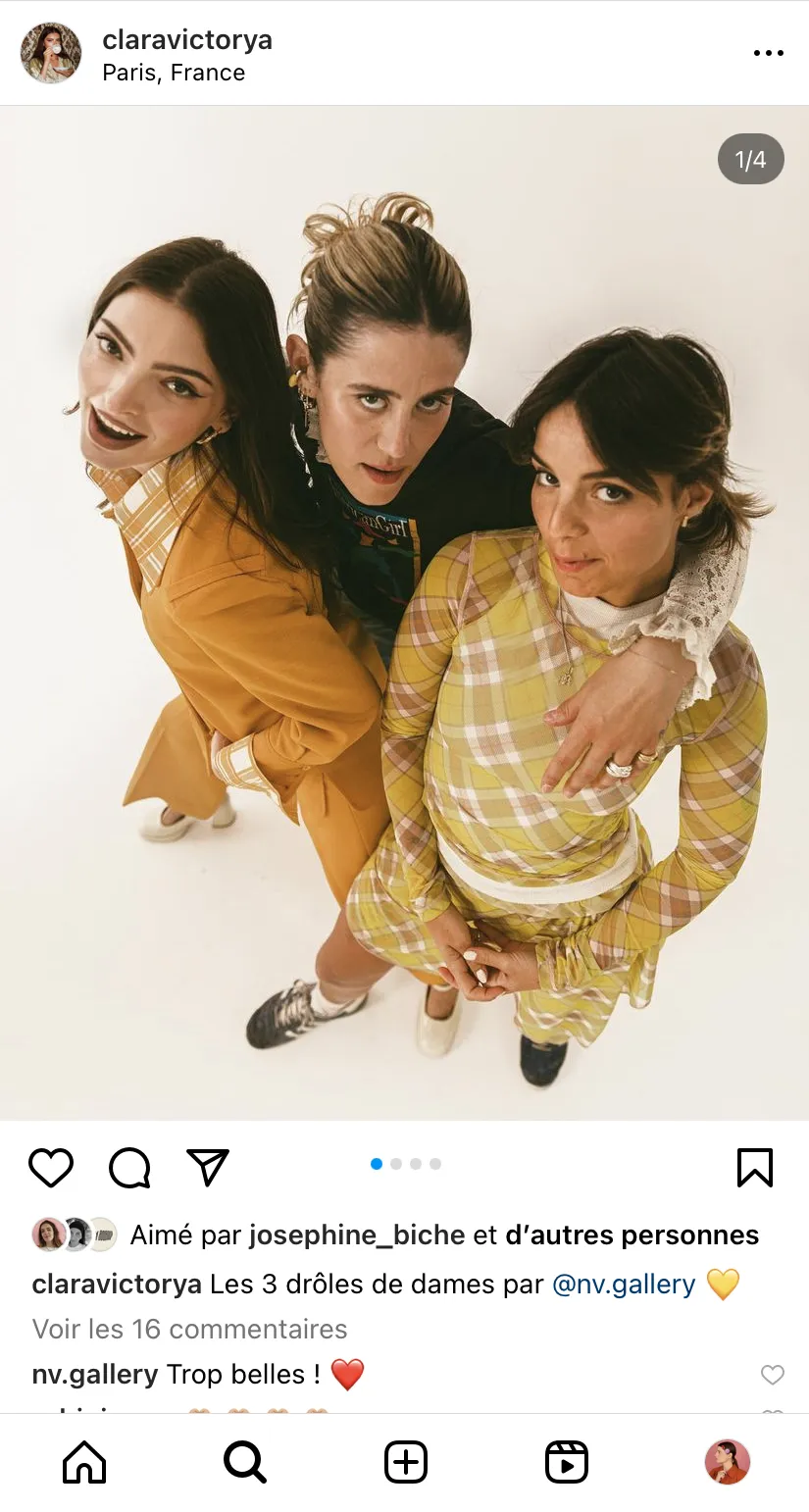 Clara Victorya, Maoui2saintdenis et Rubi Pigeon, trois créatrices de contenus sur Instagram spécialisées dans la mode de seconde main