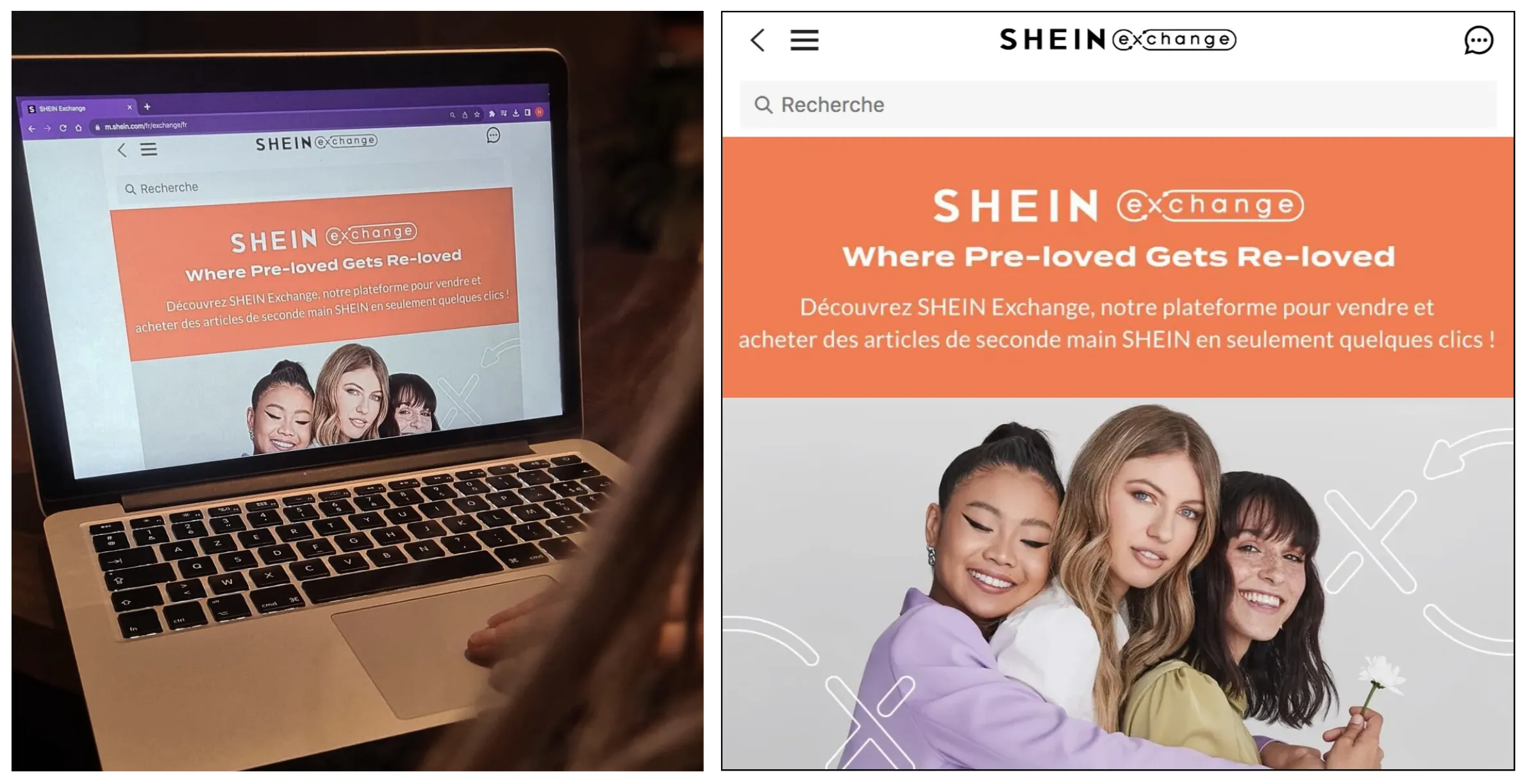 Shein Exchange, page acceuil et avis du site seconde main 