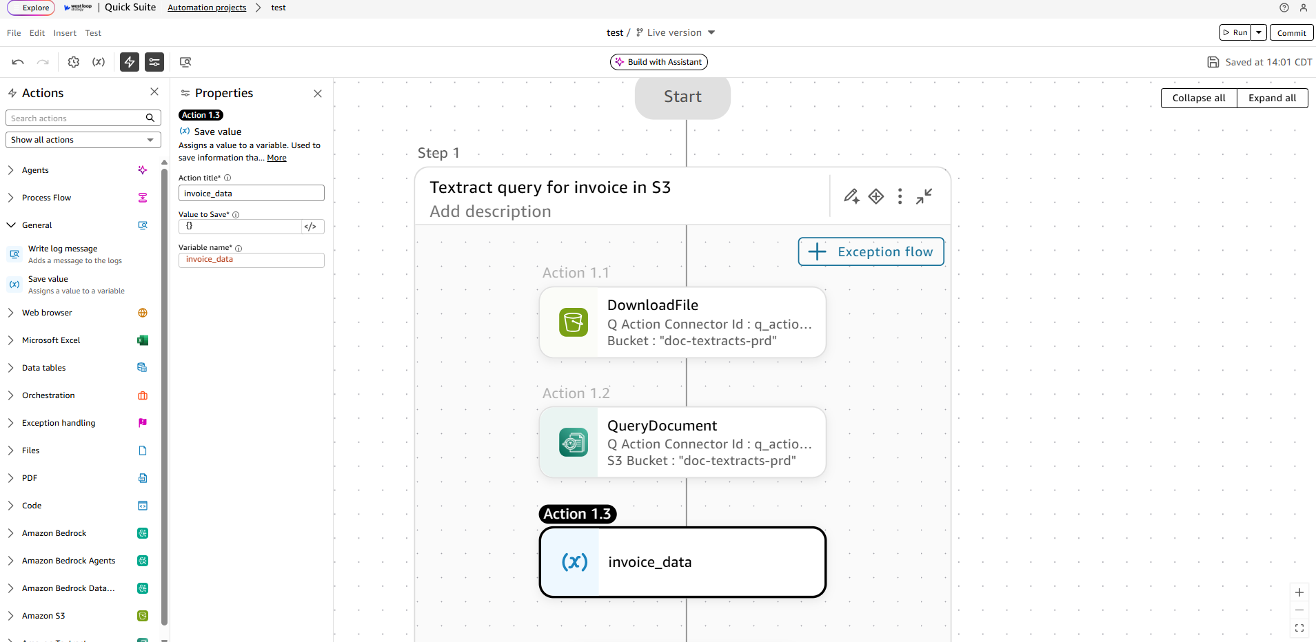 Invoice OCR: Turning Manual Invoice Checks into an End-to-End Automated Workflow using Amazon Quick Suite’s Quick Automate
