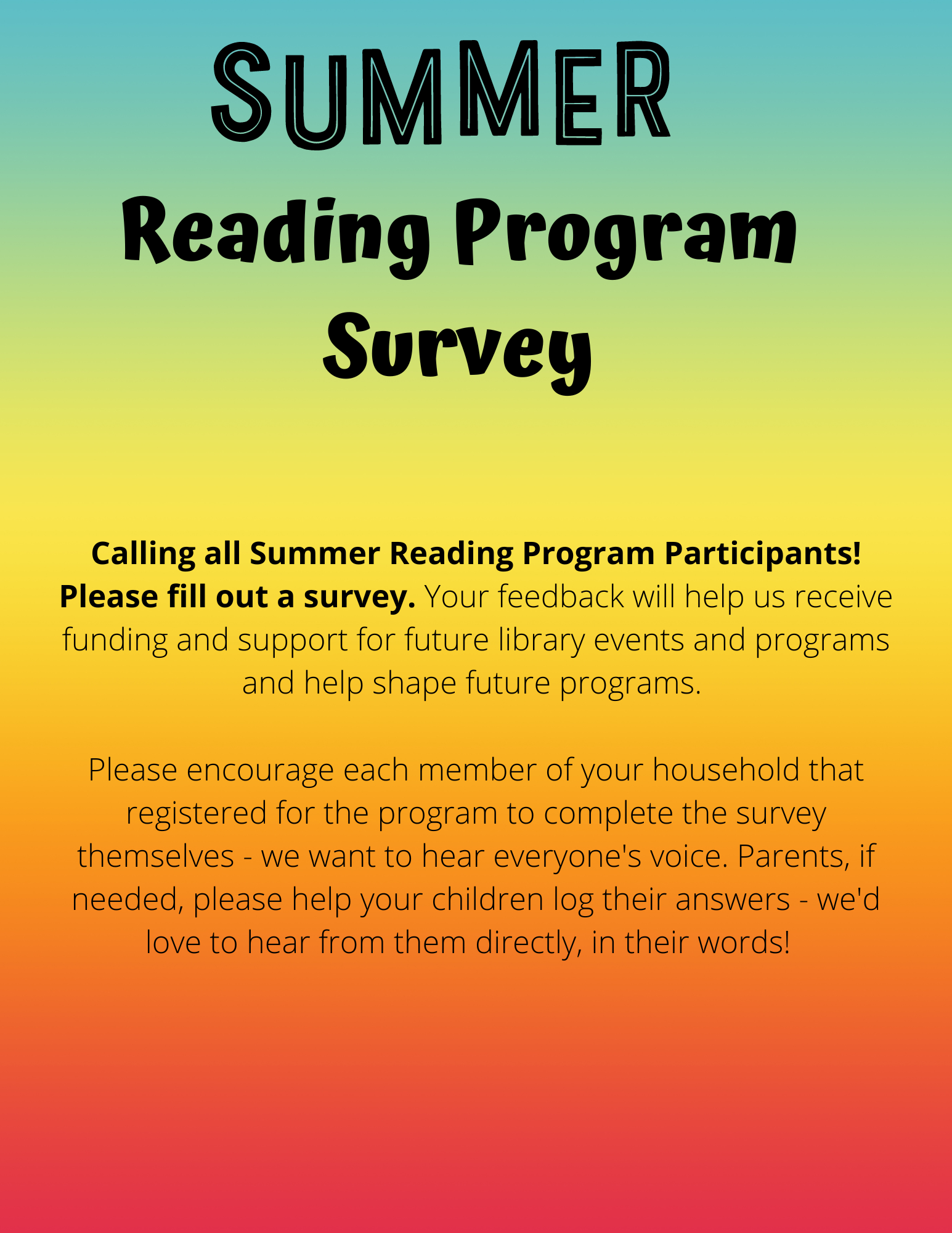 Summer Reading Survey