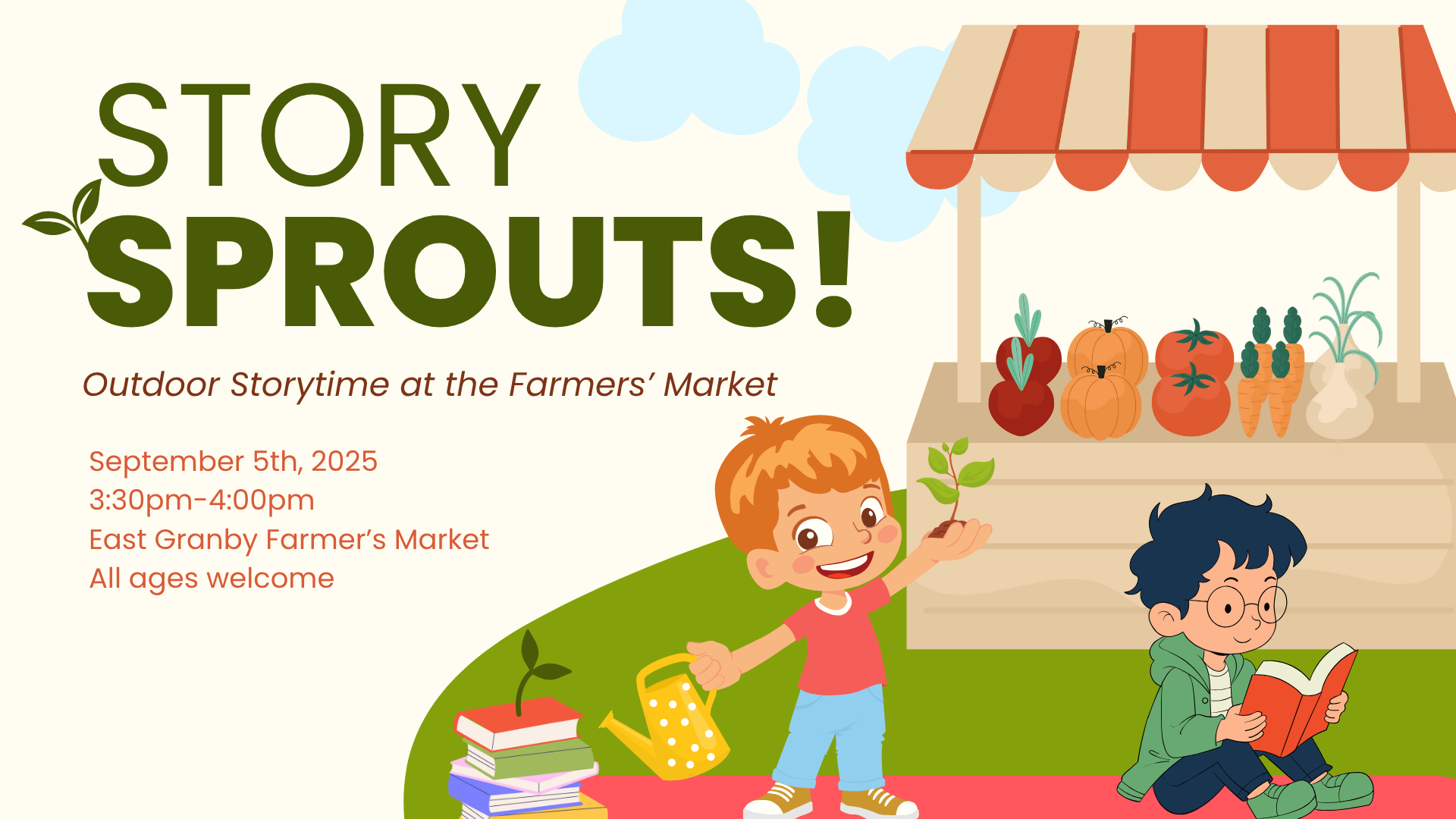 Story Sprouts! Outdoor Story Time at the Farmer's market