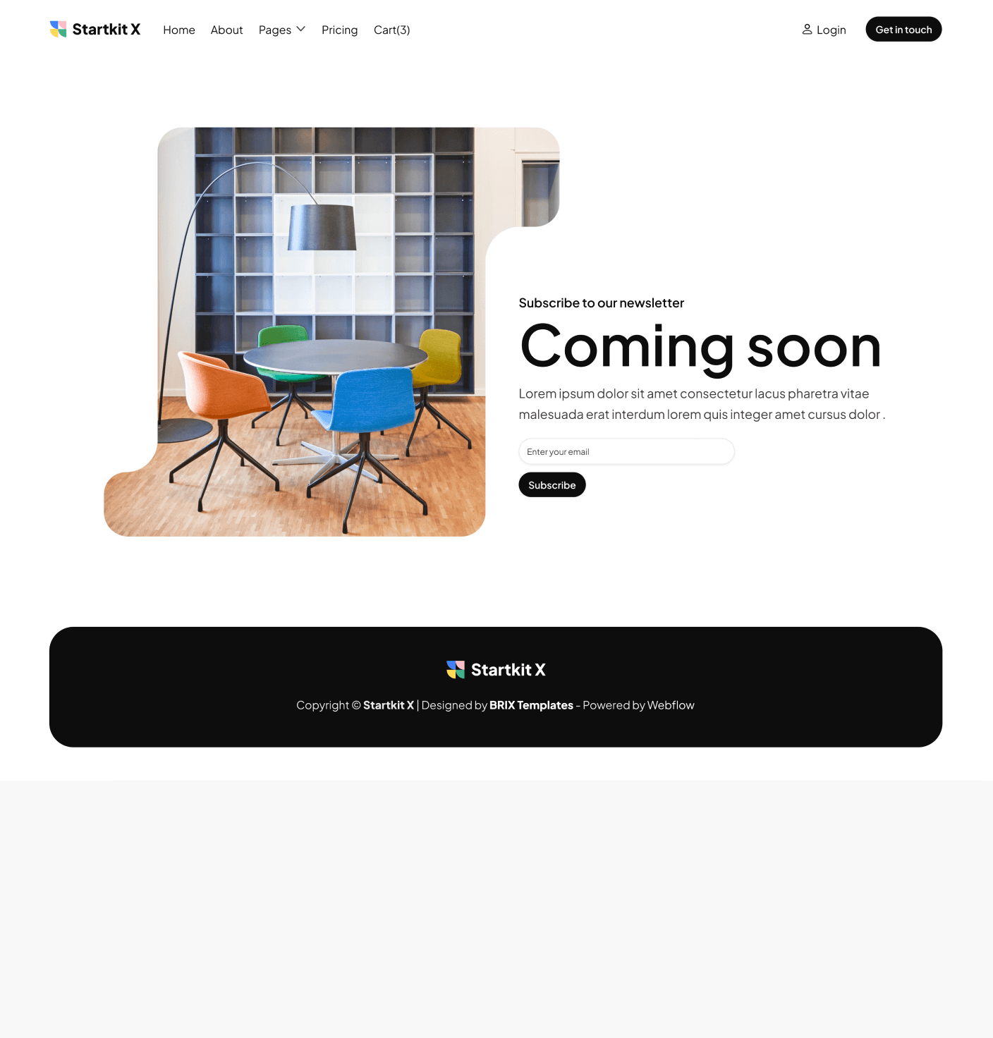 Startkit X - Coming Soon Page - Technology Webflow Template