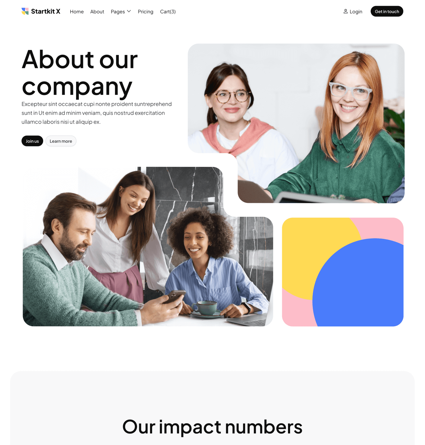 Startkit X - About Page - Technology Webflow Template