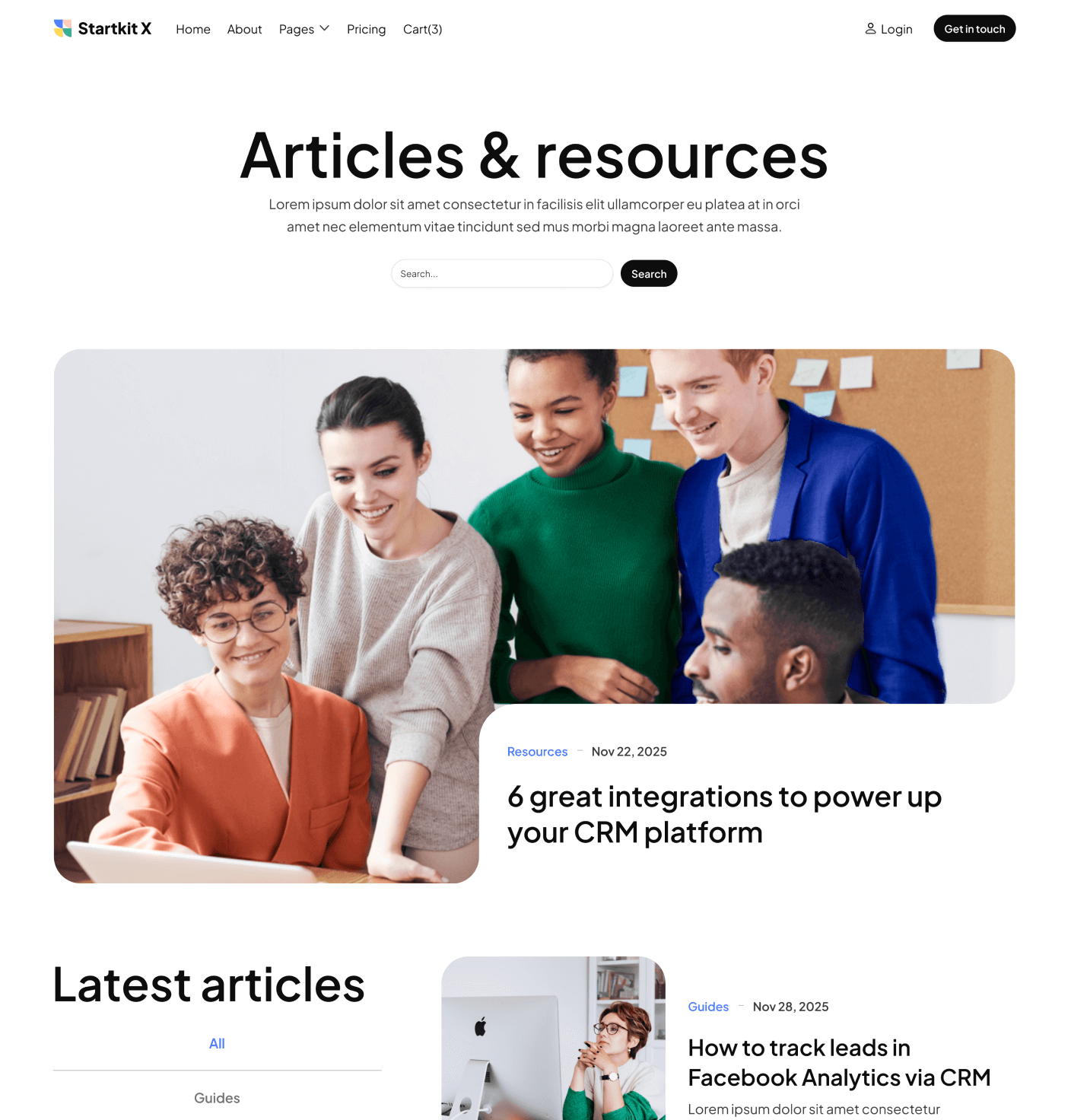 Startkit X - Blog V3 Page - Technology Webflow Template