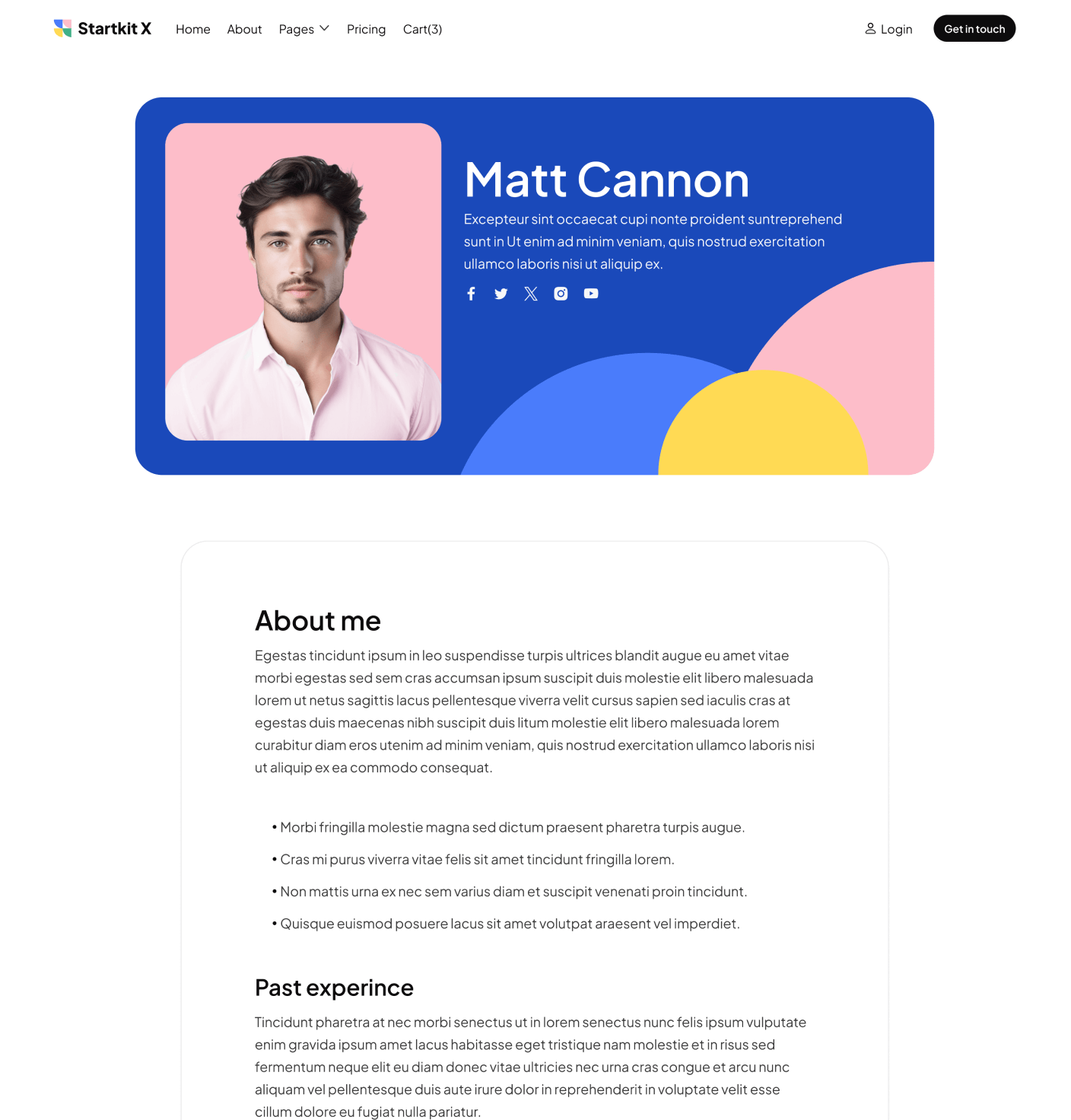 Startkit X - Team Member Page - Technology Webflow Template