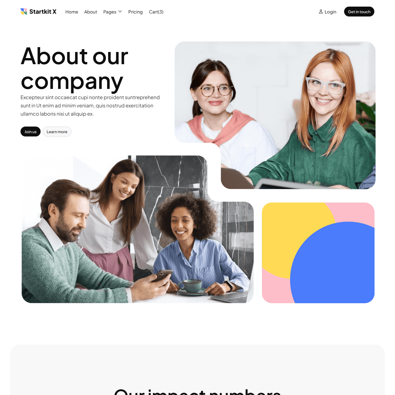 Startkit X - About Page - Technology Webflow Template