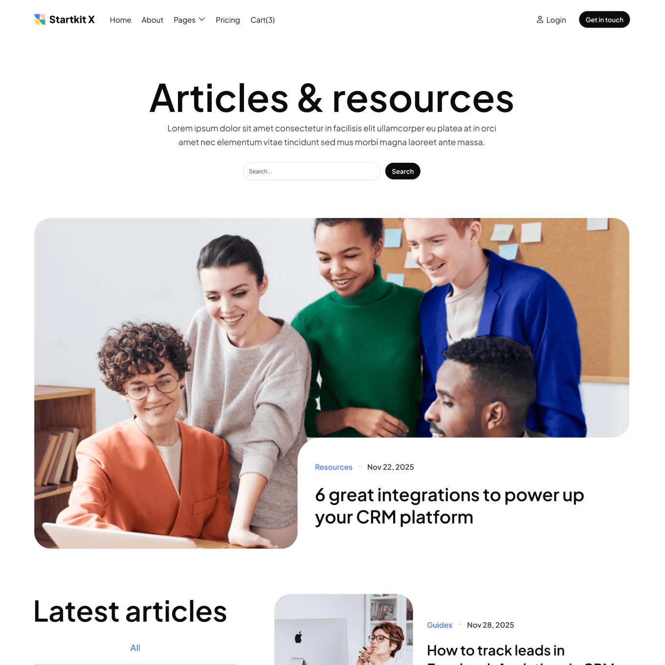 Startkit X - Blog V3 Page - Technology Webflow Template