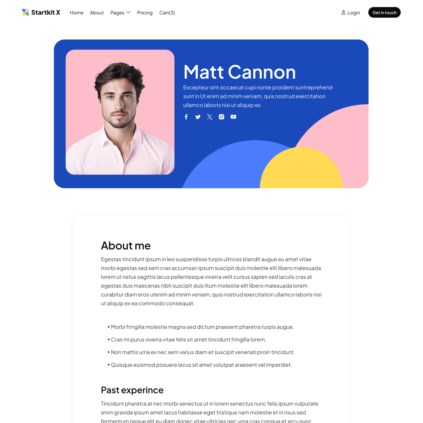 Startkit X - Team Member Page - Technology Webflow Template