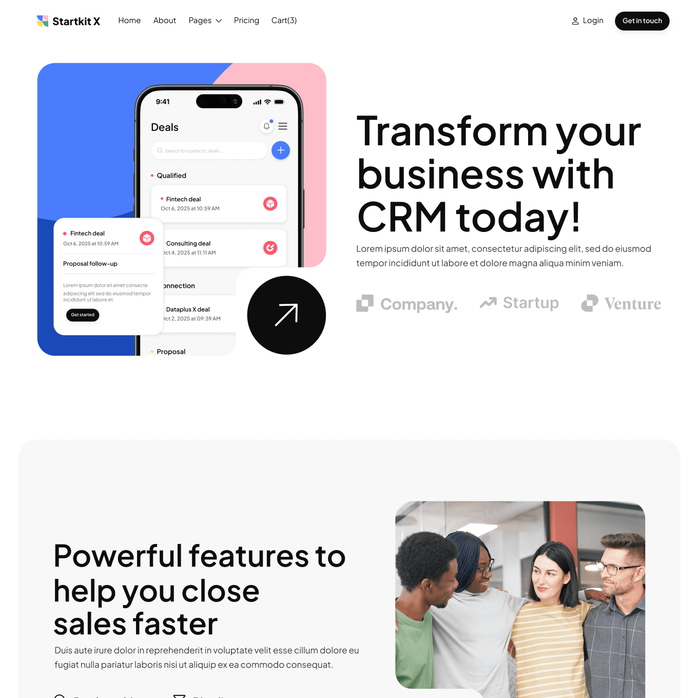 Startkit X - Home V2 Page - Technology Webflow Template