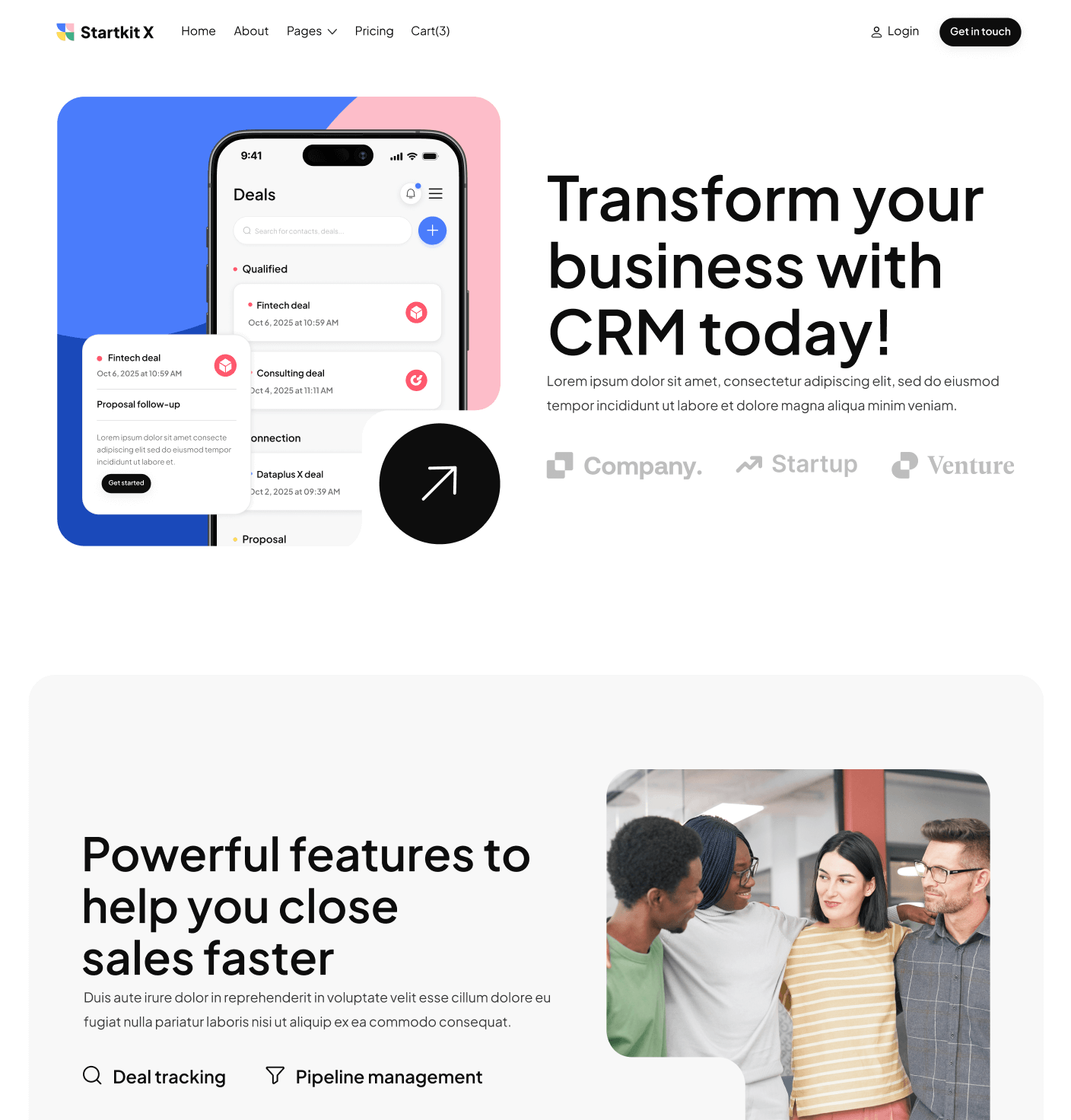 Startkit X - Home V2 Page - Technology Webflow Template