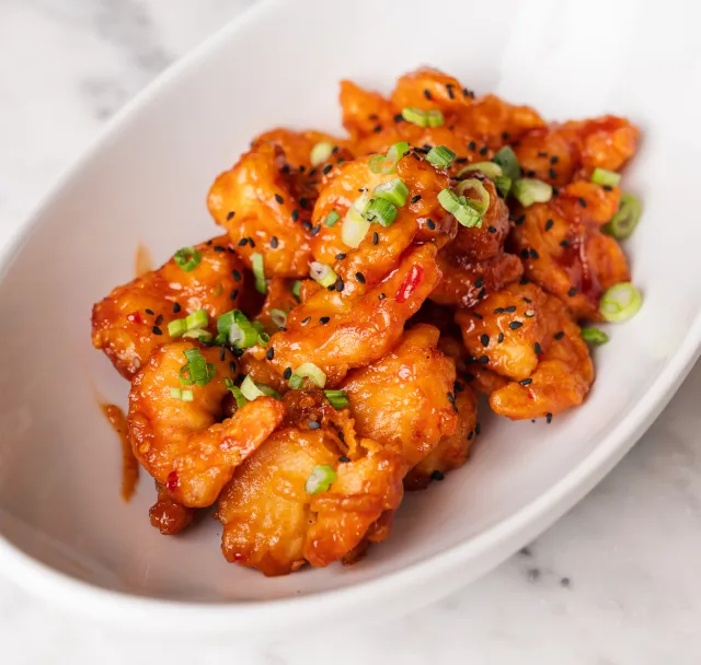 Fried chili shrimp at The Fillmore restaurant in Chicago, IL