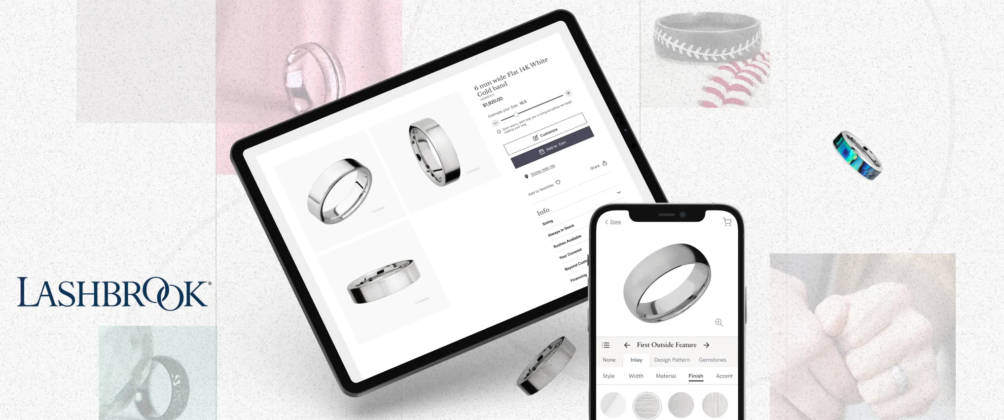 Lashbrook Rings — custom jewelry e-commerce platform by Tech9