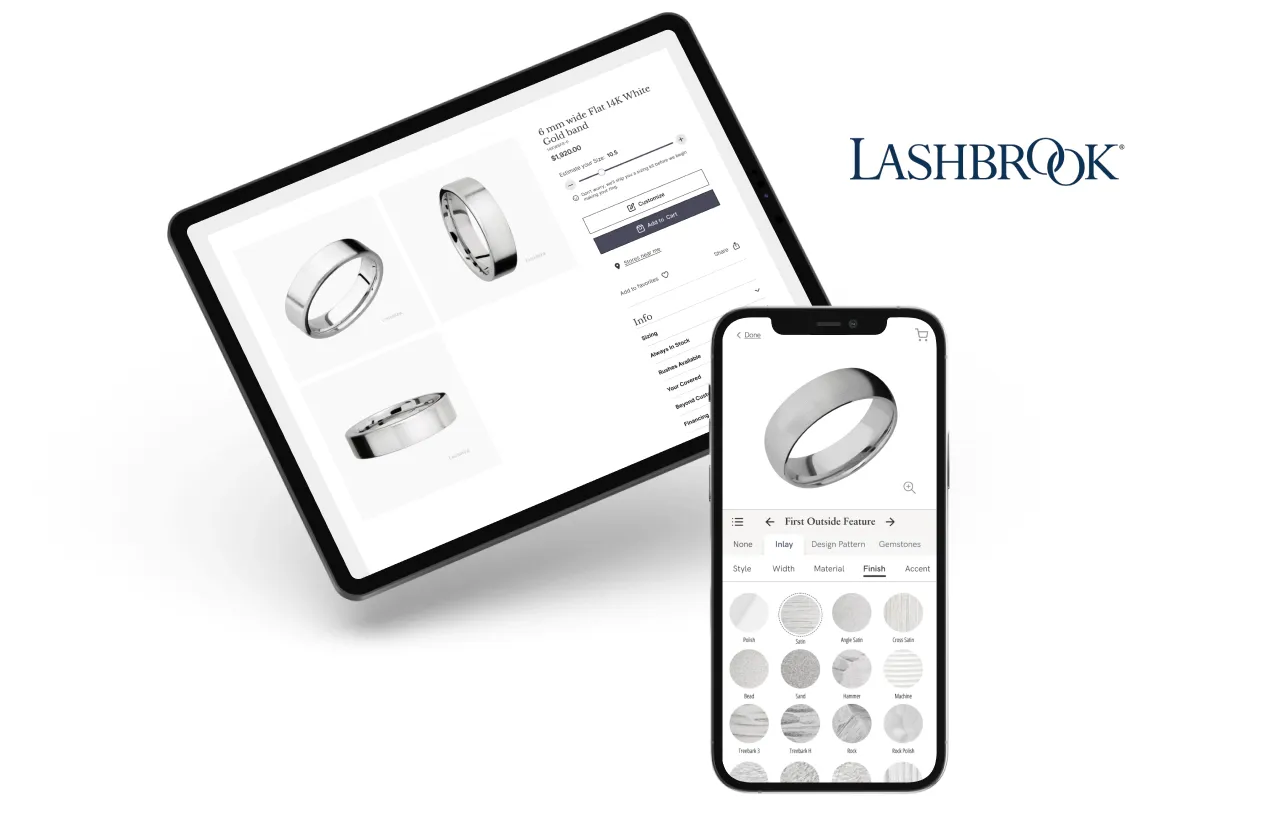 Lashbrook website desktop and mobile mockup