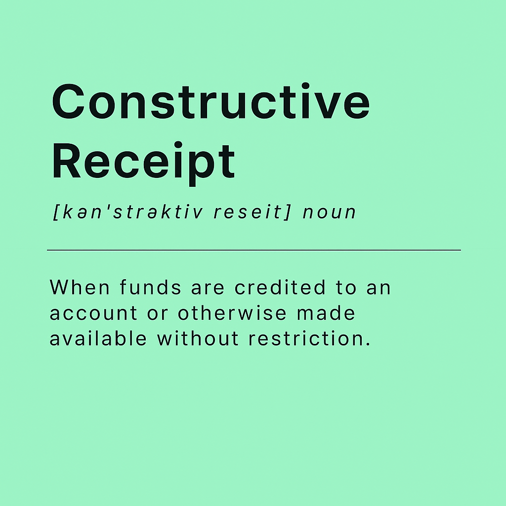 Constructive Receipt 1031 exchange