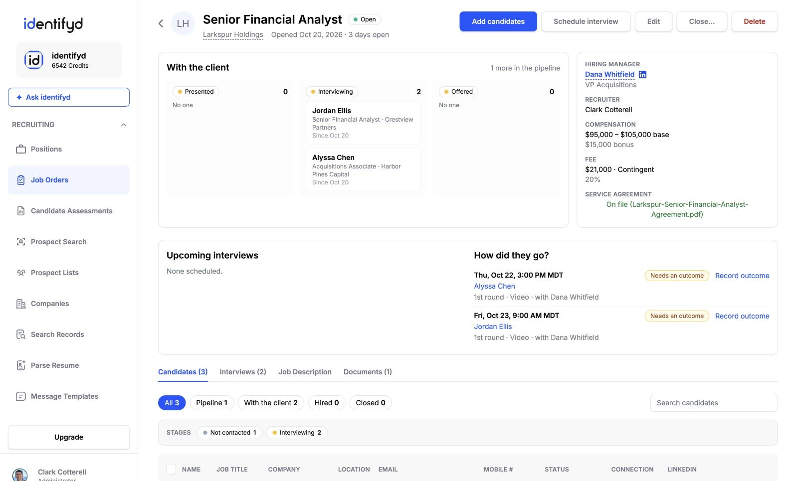 Run every search from intake to placement
