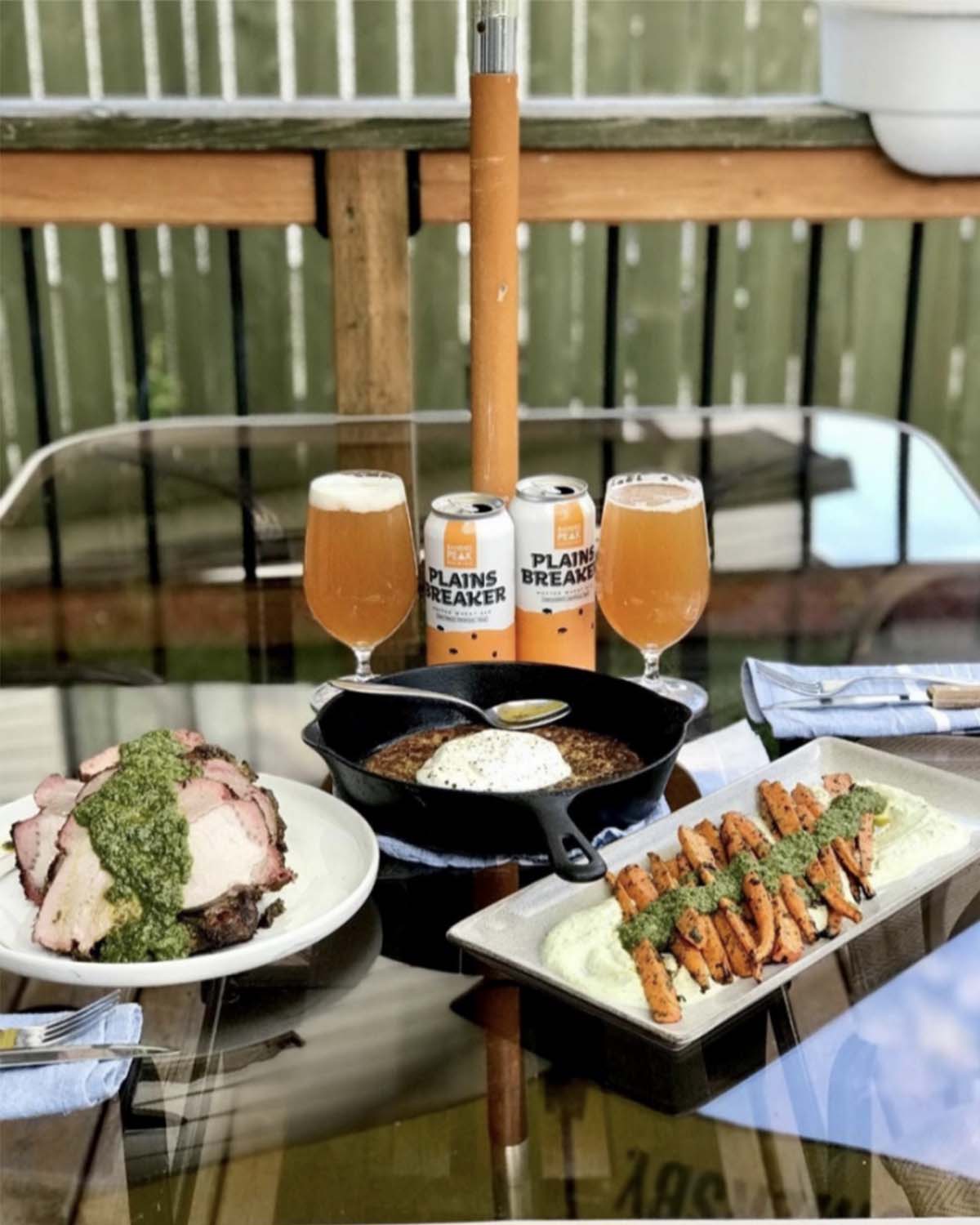 Banded Peak Brewing Recipes | Mojo Rubbed Smoked Bone in Pork Loin