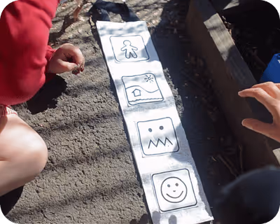 Kids play with the hunger