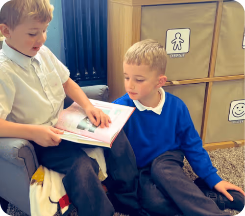 Picture of boys studying with Tales Toolkit