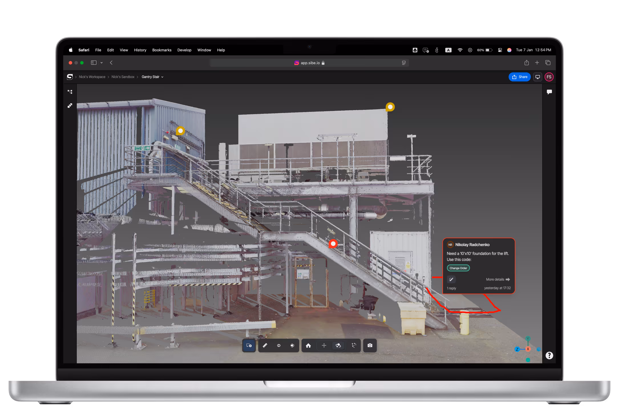 Share your 3D designs in Sibe for review by colleagues and customers.