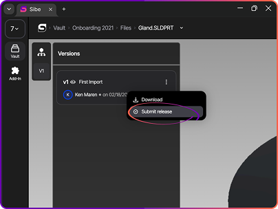 Submit Release Button