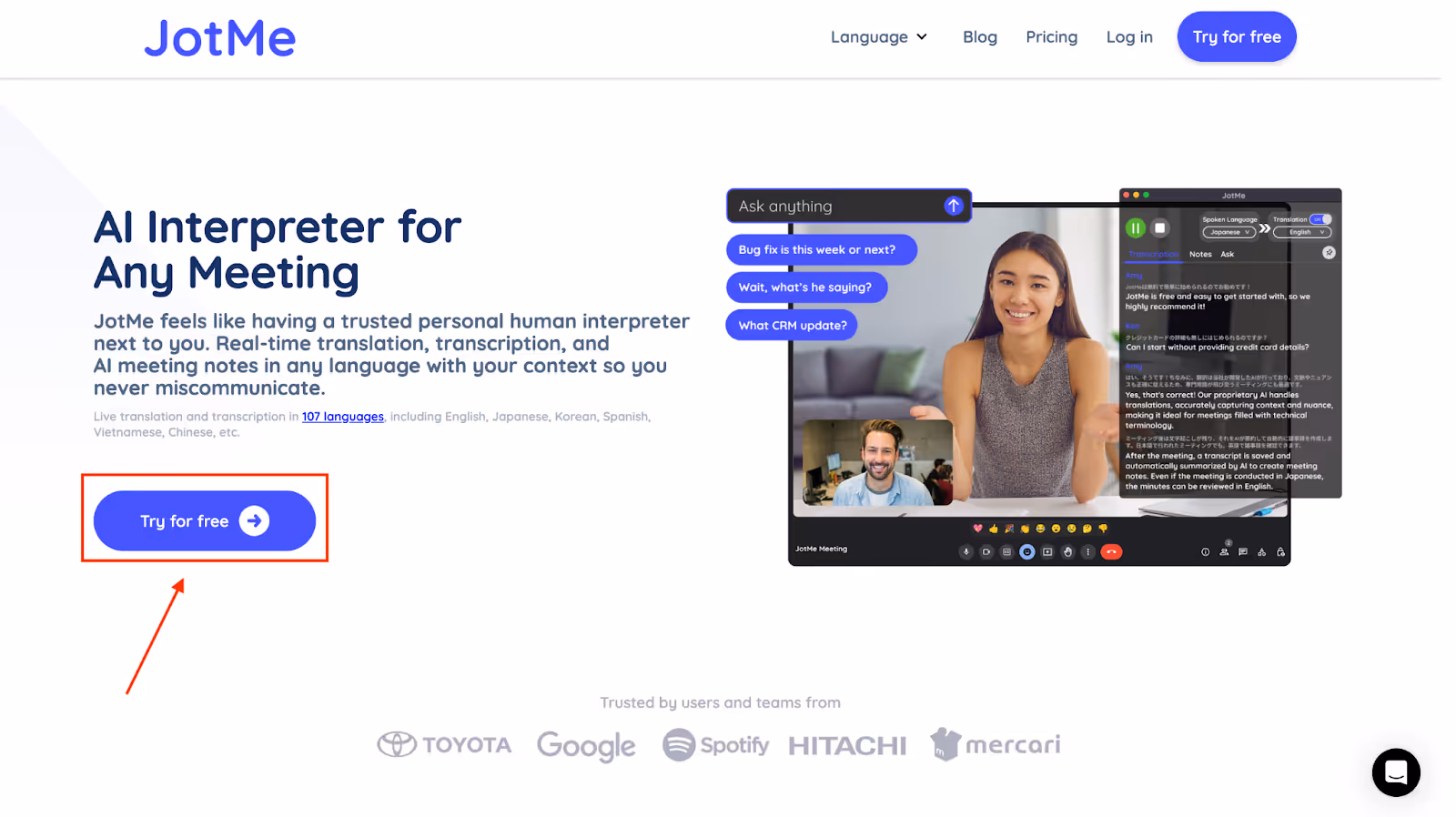 jotme click try for free