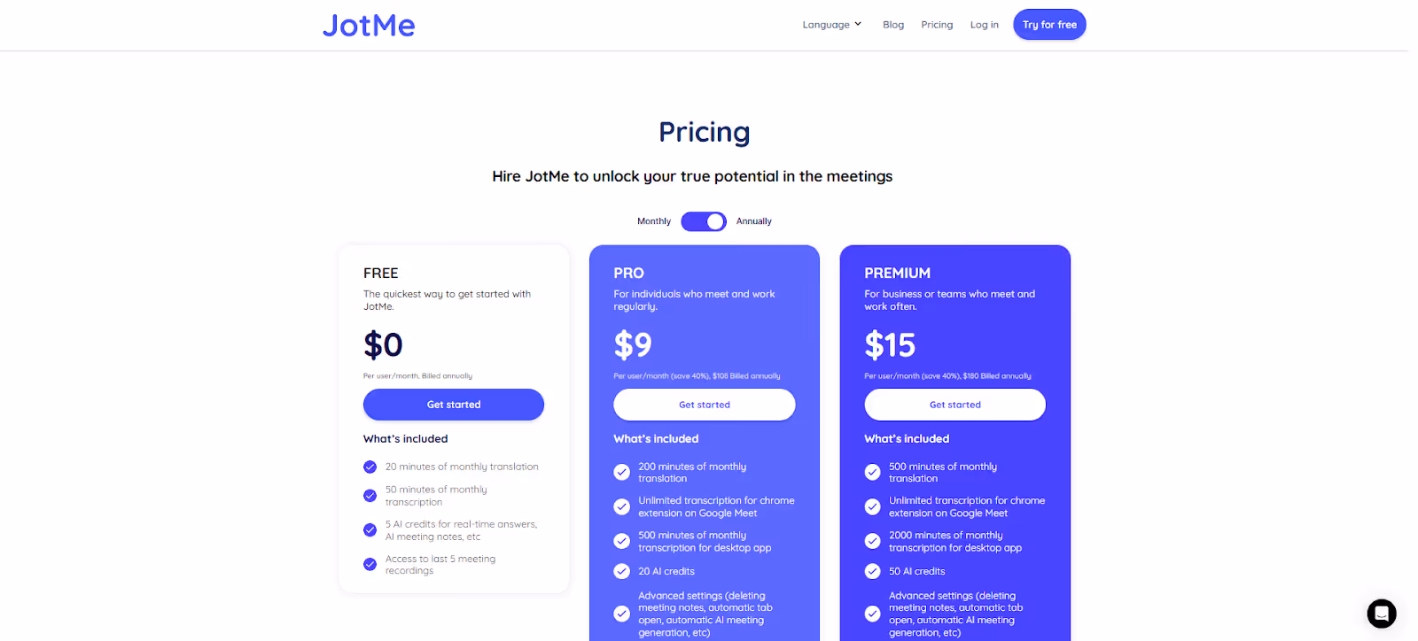jotme pricing