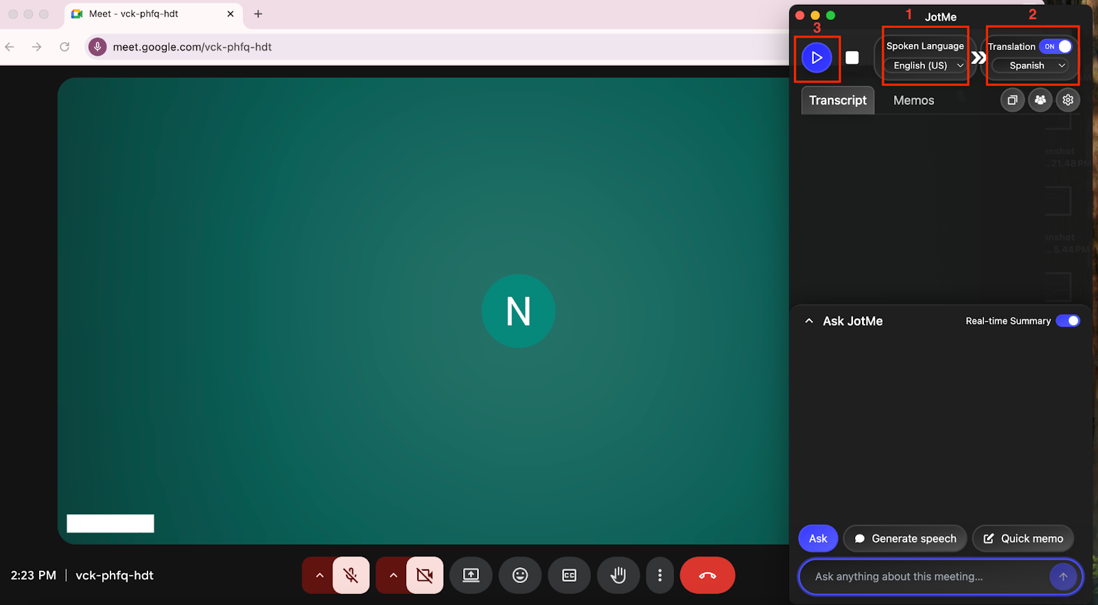 jotme start translation