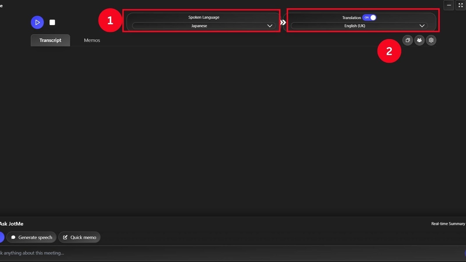 select language on jotme