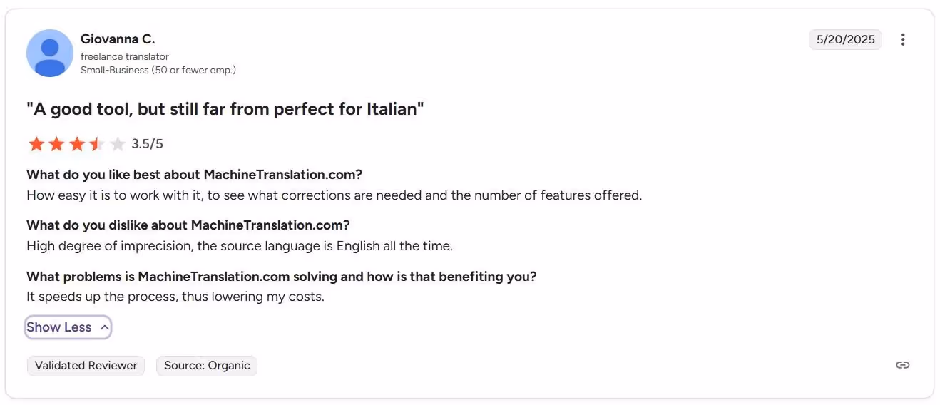 machinetranslation review