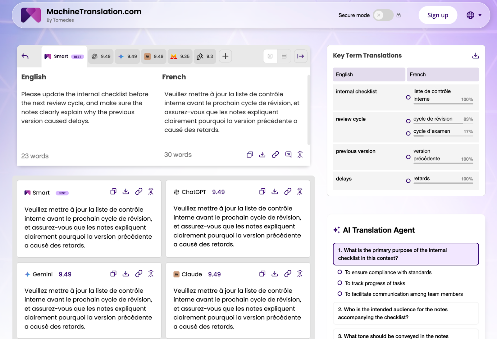 machinetranslation example