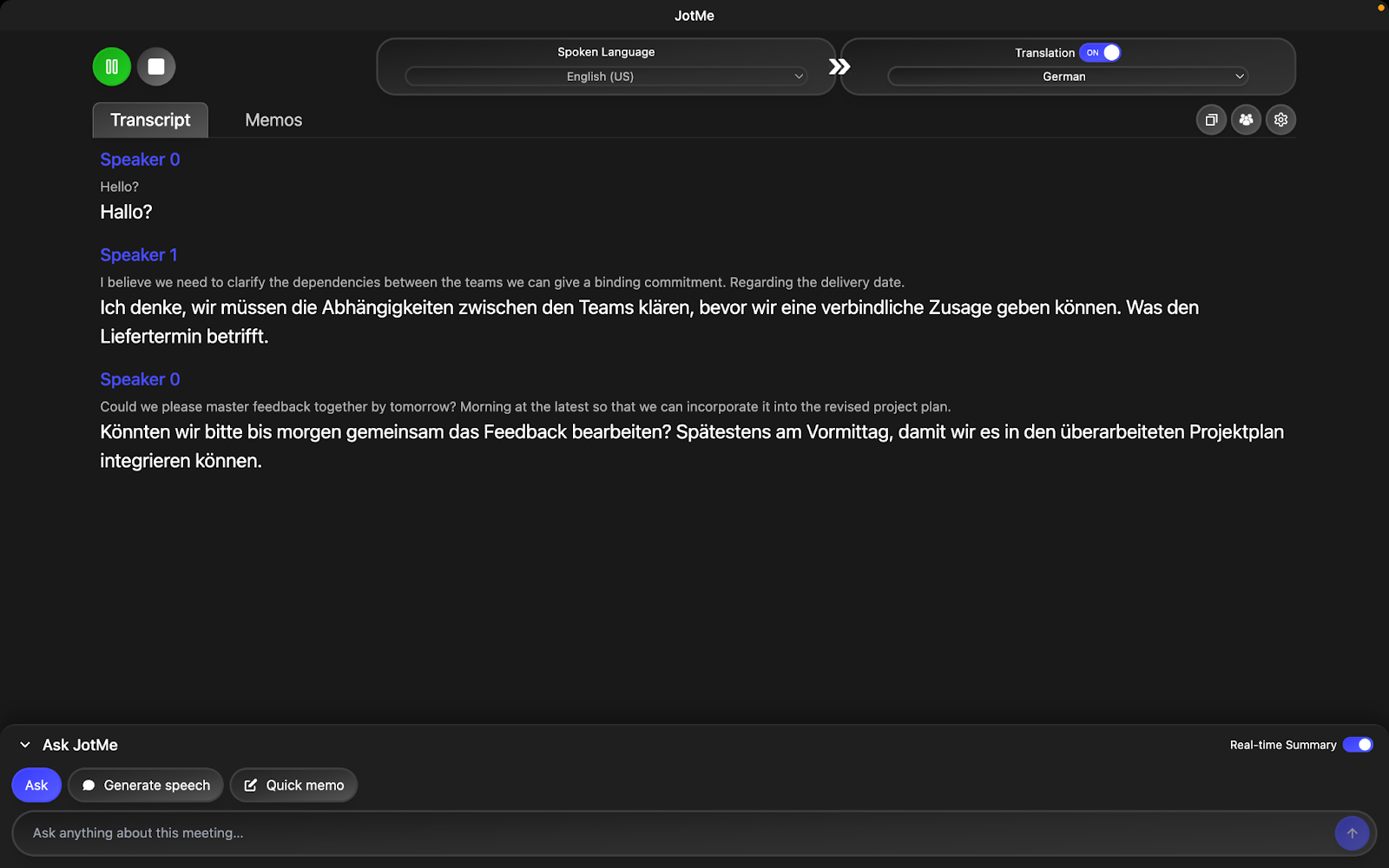 contextual translation of jotme