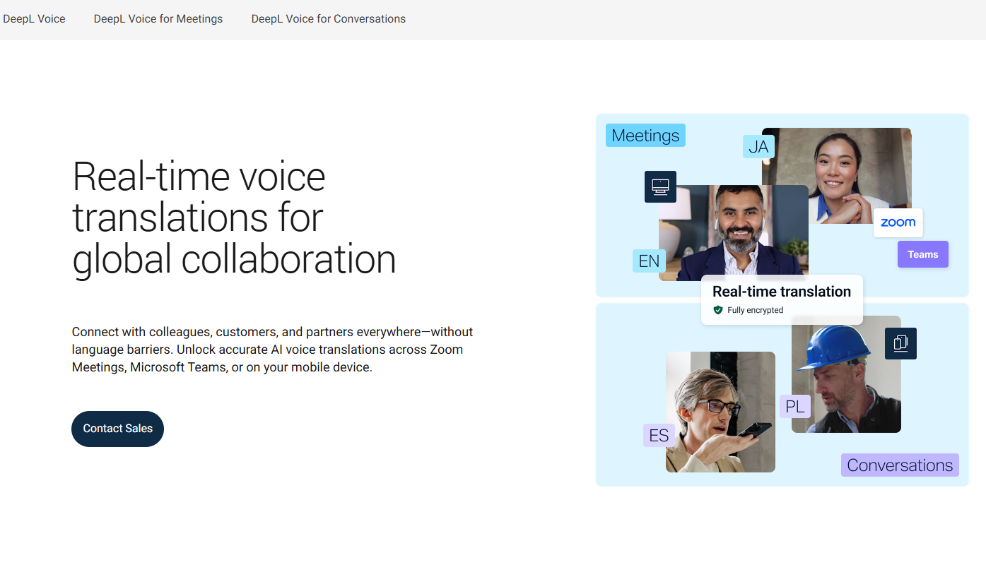 deepl voice homepage