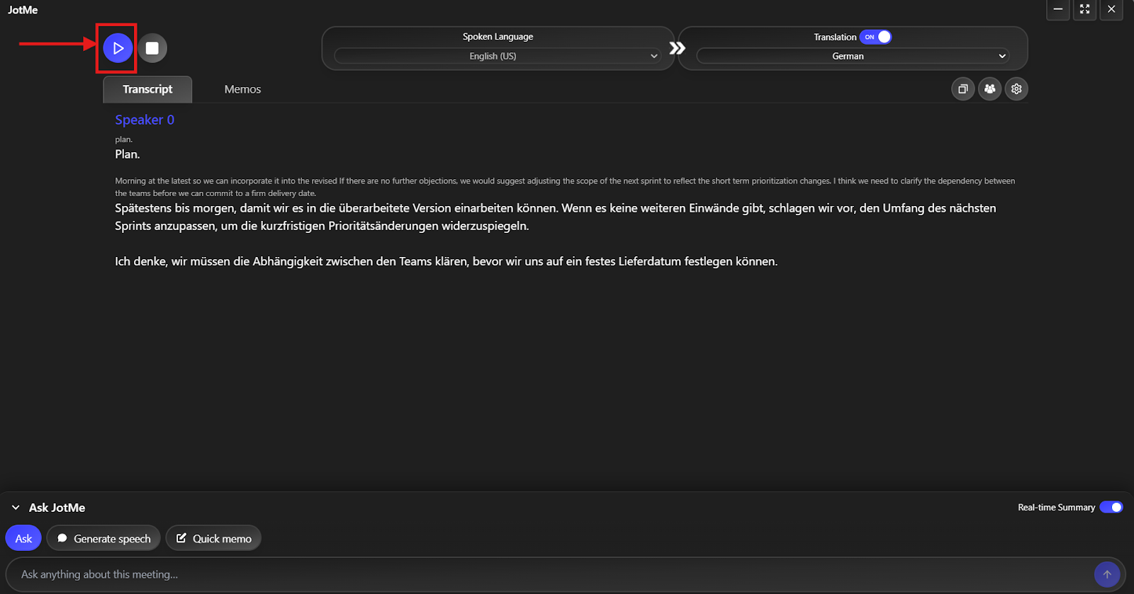 live translation on jotme