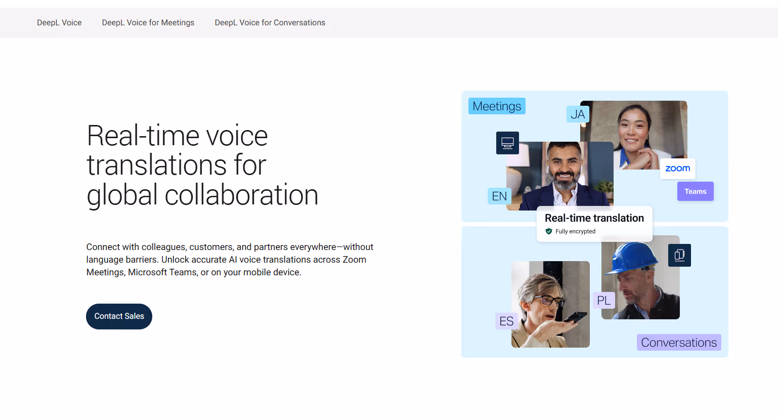 deepl voice homepage