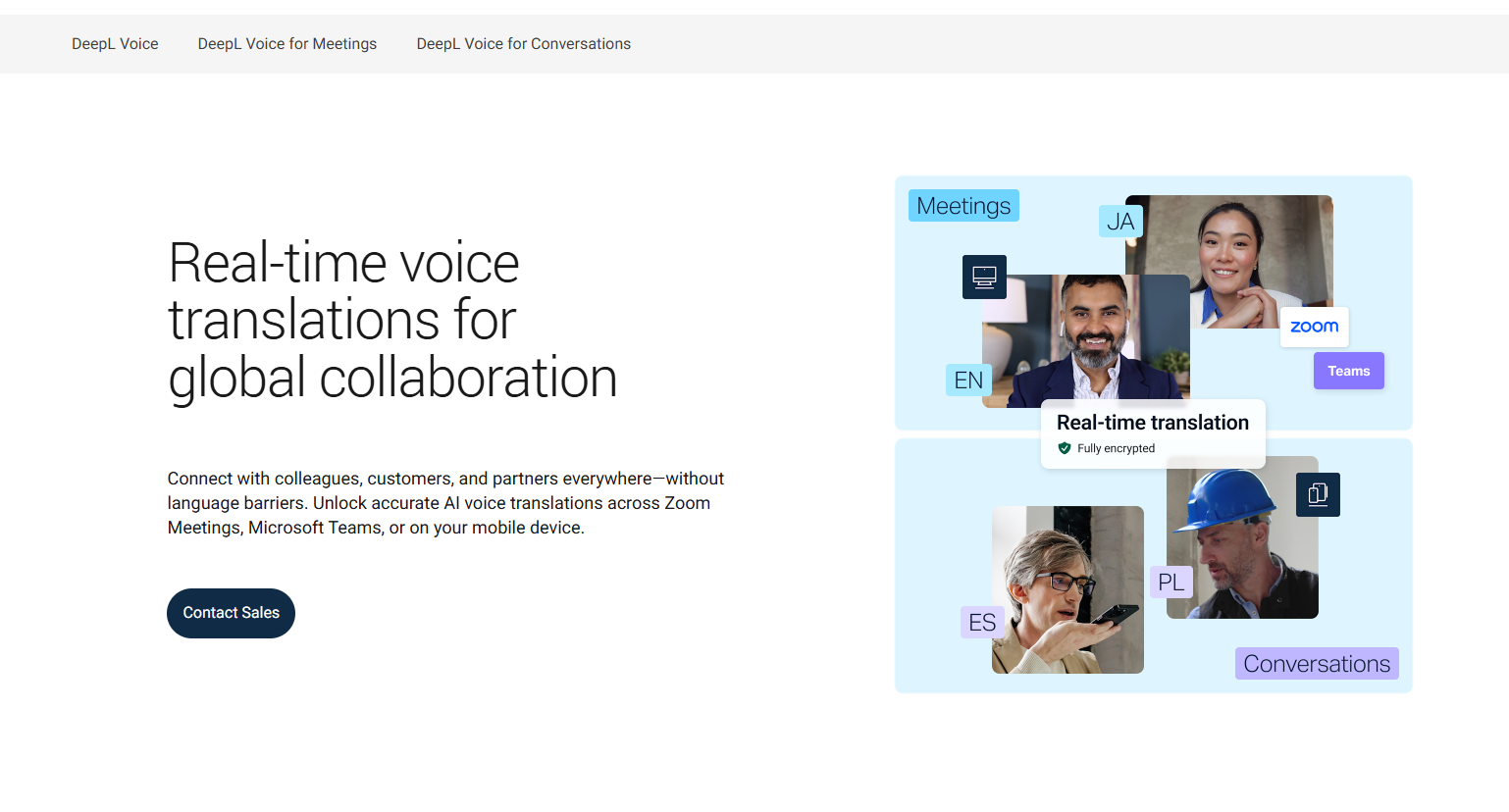 deepl voice homepage