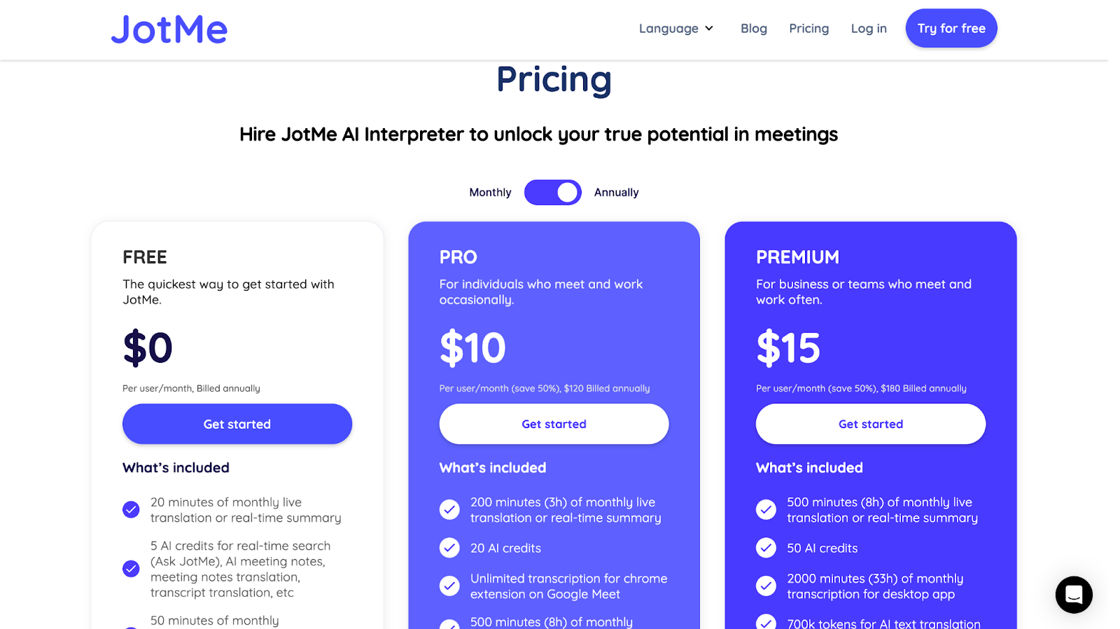 jotme pricing
