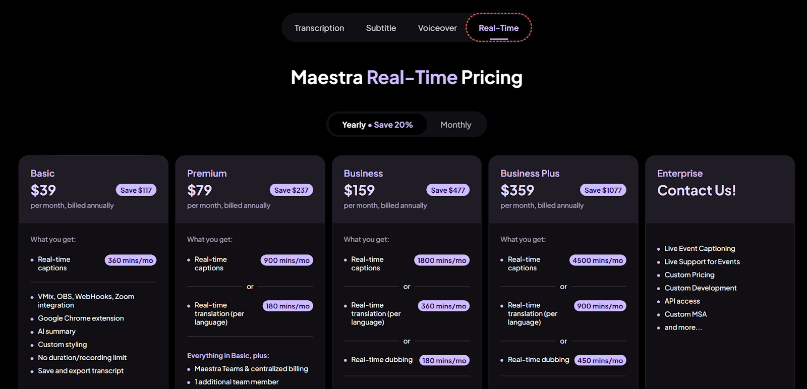 maestra pricing