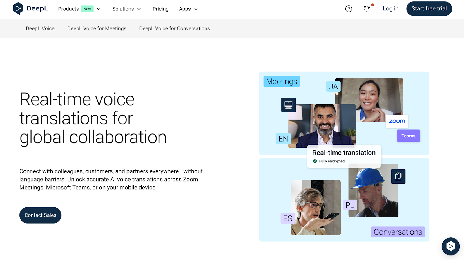 deepl voice homepage