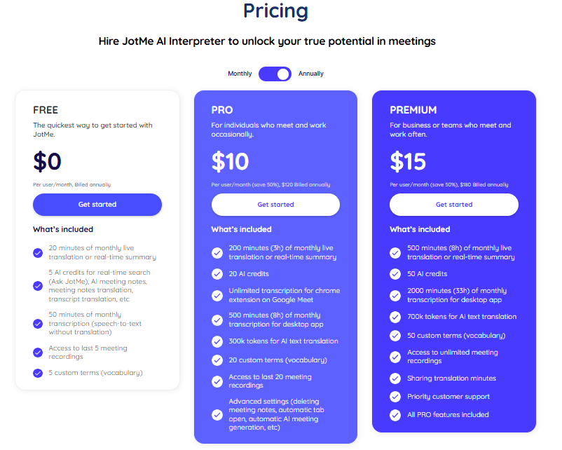 jotme pricing