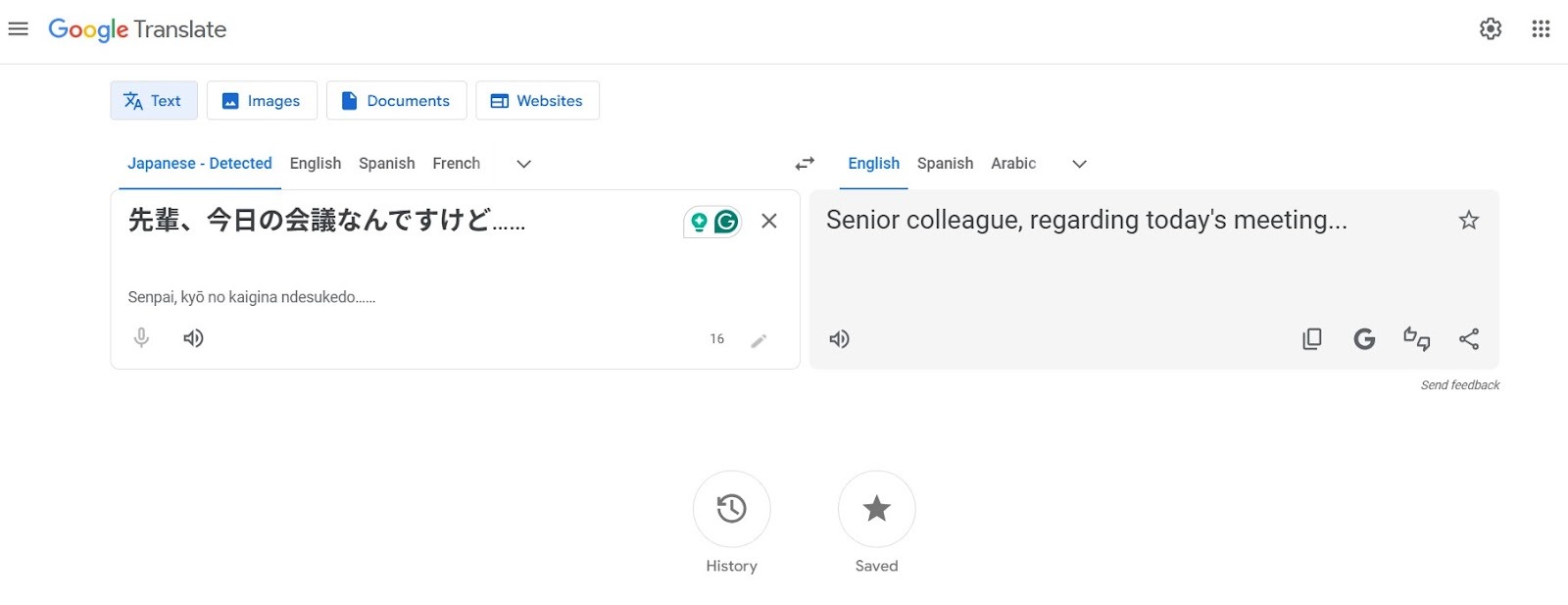 google translate literal translation