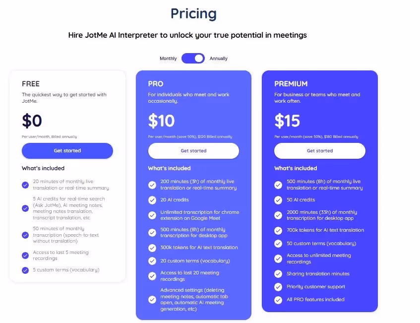 jotme pricing